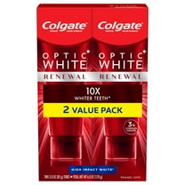 Colgate Optic White Renewal Teeth Whitening Toothpaste, High Impact White, 3 oz, 2 Pack