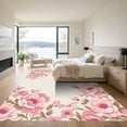 thumbnail image 3 of ODIKA 4'x6' Machine Washable Non-Slip Area Rug, Cottagecore Pink High Traffic Rug, Pink, 1022480, 3 of 7
