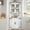 White, variant on Tall Corner Cabinet, Farmhouse Corner Storage Cabinet with Glass Door & Adjustable Shelves, Space Saving Storage for Living Room, Kitchen, Bathroom, White