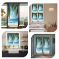 thumbnail image 7 of Coastal Ocean Window Privacy Film, Sandy Beach Coconut Tree Blue Sky Scenery Static Cling UV Sun Blocking Heat Control Window Tint, Non-Adhesive One Way Windows Privacy Cover 35.4''x78.7'', 7 of 7