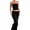 Black, variant on Musuos Women Summer Black Skirt Set Lace Trim Strapless Tube Top and Long Pencil Skirt 2 Piece Outfits Streetwear