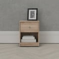 thumbnail image 3 of Tvilum Studio 1 Drawer and 1 Shelf Bedroom Nightstand for Adults, Jackson Hickory, 3 of 13