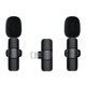 thumbnail image 1 of 2 Pack Wireless Microphone For Iphone Ipad, Lapel Mics Plug-play 2.4g Ultra-low Delay Built-in Noise Reduction Chip Video Recording Interview Podcast, 1 of 3