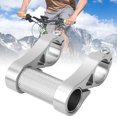 thumbnail image 4 of Manillar de bicicleta plegable ajustable CNC hueco de aleación de aluminio accesorio de modificación de bicicleta de doble vástago Plata, 4 of 8