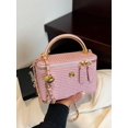 thumbnail image 4 of Women's Pink Woven Mini Crossbody Bag with Top Handle, 4 of 8