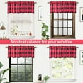 thumbnail image 4 of DriftAway Semi Sheer Buffalo Plaid Check Window Valance Curtains 2 Packs Checkered Rod Pocket Red and Black Valance for Kitchen, Living Room, Bedroom, Farmhouse 52" x16", 4 of 9