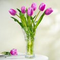 thumbnail image 2 of Jarrón de cristal Kanpura, 23 cm, para mesas y centros de mesa con flores, 1,04 kg, 2 of 9
