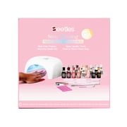 Beetles Mini Mani Studio Gel Nail Polish Starter Kit with UV Lamp, Cozy Elegance Shades, 12 Colors
