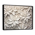 thumbnail image 2 of Designart "Whimsical Blooms Of Beige Paper Poinsettias I" Poinsettias Floater Framed Wall Decor, 2 of 5