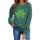 thumbnail image 5 of Tops de Cuello Redondo para las Mujeres Día de San Patricio Impreso Suéter de Manga Larga Invierno Suéter Casual, 5 of 6