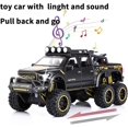 thumbnail image 2 of Camionetas de juguete para niños F150 Raptor, modelo de coche de metal fundido a presión con sonido y luz para niños de 3 años en adelante, color negro, 2 of 5