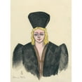 thumbnail image 2 of Karl Wiener 19x24 Gold Ornate Framed and Double Matted Museum Art Print Titled - Dame (1942), 2 of 4