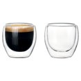 thumbnail image 2 of ZCtt Ensemble de 6 Tasses à Espresso en Verre Borosilicaté à Double Paroi de 80 ml, 2 of 5