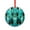 Pattern-1, variant on Art Deco Geometric, Aqua And Turquoise Blue Glass Christmas Ornament Geometry Holiday Ornaments Hanging Ornaments Xmas Tree Decor for Family Friends Lovers