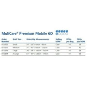 Sous-vêtements jetables MoliCare Premium Mobile 6D à enfiler avec coutures déchirables Small, 915831, 72, 14 Ct