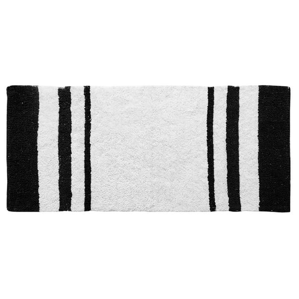 Addy Home Classic Collection 100 Cotton Reversible Striped Bath Rug