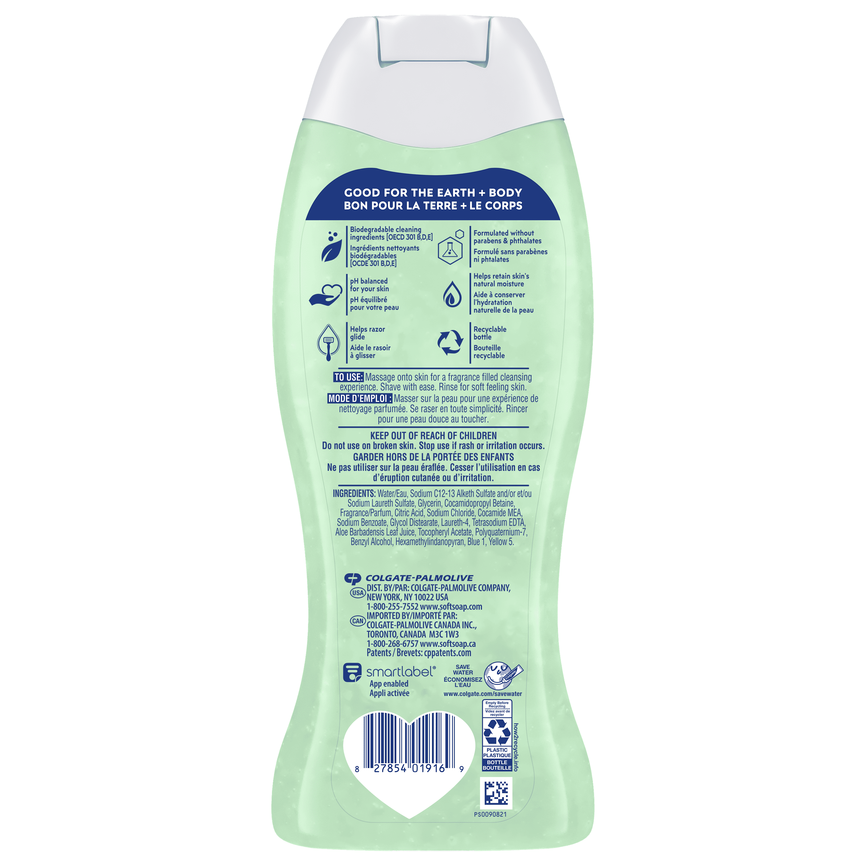 Softsoap Moisturizing Body Wash and Shave Gel, Cool Cucumber Scent, 591 mL