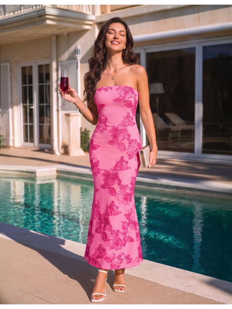 hot pink tube dress Cecilia Amazon.com: Neeno Women's Dresses Solid