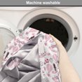 thumbnail image 6 of Paris Dog Crate Cover, Valentines Day Theme with Eiffel Kissing Couple Hot Air Balloon Wedding Concept, Easy to Use Pet Kennel Cover for Dogs, 35" x 23" x 27", Pale Pink Rose, by Ambesonne, 6 of 6