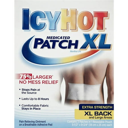 Icy Hot Medicated Patch XL Back and Large Areas - 3 CT