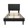 thumbnail image 3 of TOBILI Light Blue Wood Frame Full Platform Bed, 3 of 9