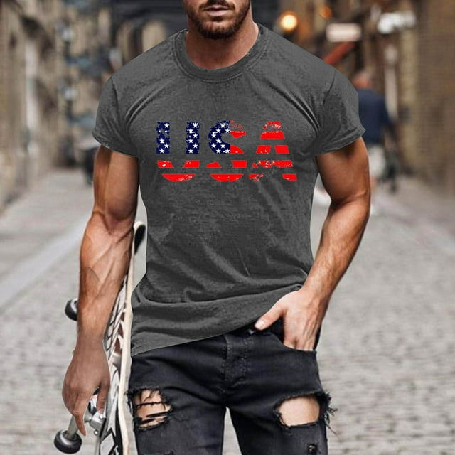 Tops para hombre, blusas y camisas de manga corta con cuello redondo para hombre, jersey informal de moda con estampado para hombre, camiseta de manga corta con cuello redondo, blusa de poliéster para