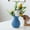 Dark Blue, variant on Matte Lotus Leaf Ceramic Vase - Rustic Vintage Flower Vase for Home, Living Room, Shelf and Dining Table Decor-6.3IN.