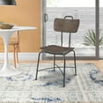 thumbnail image 6 of Benjara Wood and Metal Dining Side Chairs, Set of Two, Brown and Black, 6 of 6