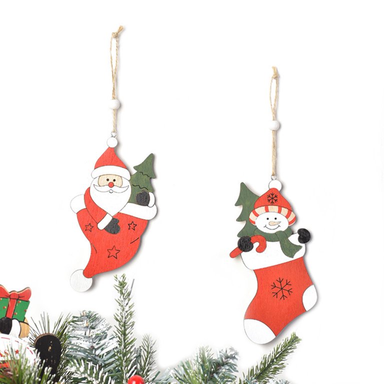 1pc Vintage Silver Alloy Christmas Tree Decoration Pendant With Santa Claus  Keychain And Christmas Decorative Accessories