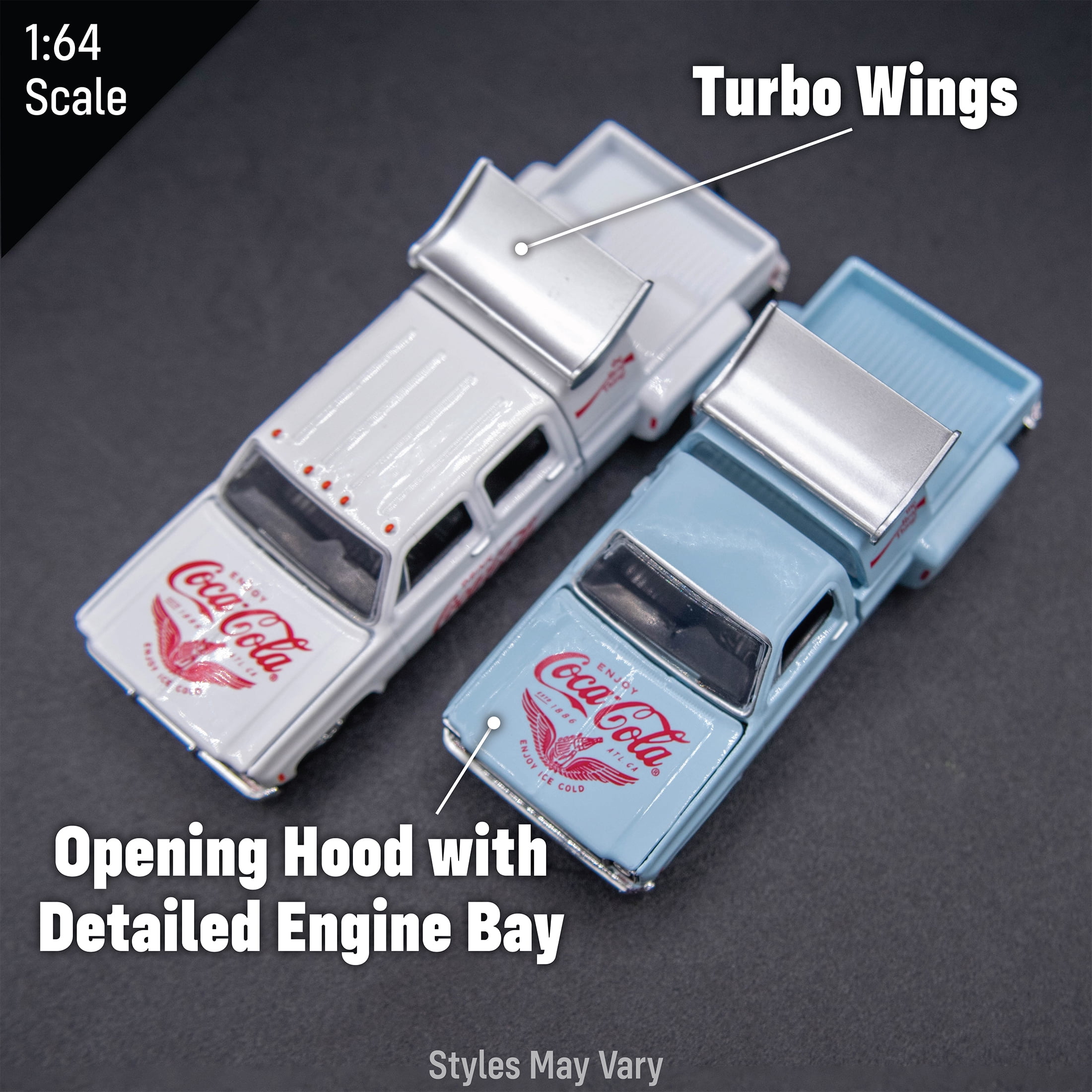 M2 Machines 56000 Coca-Cola Hauler 1:64 Scale Diecast Toy Cars & Trucks (2-3 Vehicles, Styles May Vary)