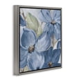 thumbnail image 4 of Stupell Industries Silent Blue Bloom Botanical & Floral Painting Gray Floater Framed Art Print Wall Art, 18 x 18, 4 of 10