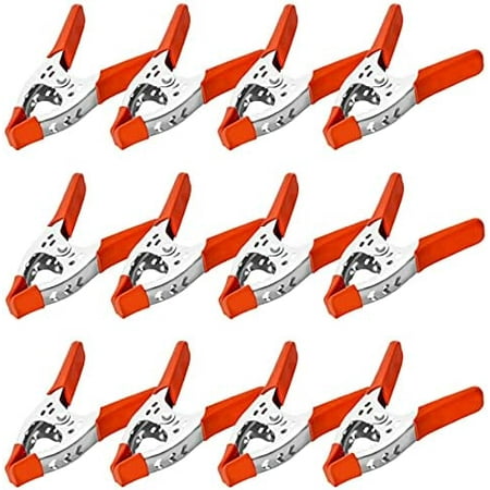 

Lot Of 12 - 6 Inch Clamp Large Heavy Duty Spring Metal - 2.5 Inch Jaw Opening