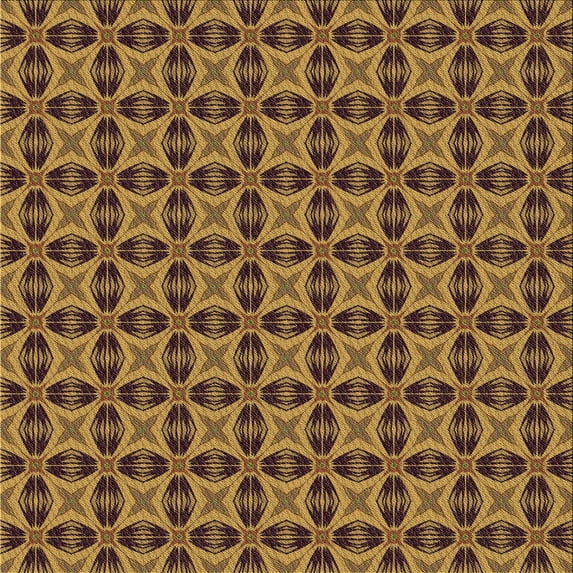 Ahgly Company Indoor Square Patterned Blood Red Brown Area Rugs, 6' Square