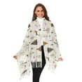 thumbnail image 3 of FORMRS Womens Scarf Winter Soft Long Big Warm Shawls Wrap Tassel Scarves, Beige Christmas Forest, 3 of 9