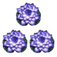 thumbnail image 4 of Redempat 1/2/3/5 EVA Artificial Lotus Solid Color Decorative Vivid Lifelike Simulation Park Pond Landscaping Fake Water Flower Blue 3PCS, 4 of 6