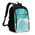 thumbnail image 1 of Disketp Teal Turquoise 1 Mochila de Viaje Estampada para Laptop con Puerto de Carga USB, Mochila Impermeable para Computadora – Regalo para Hombres y Mujeres, 1 of 7
