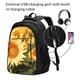 thumbnail image 2 of Fotbe Golden Sunflower In Field Mochila con Estampado y Puerto USB para Hombre y Mujer, Mochila Antirrobo, Mochila de Viaje, Mochila Escolar, Mochila Universitaria, 2 of 7