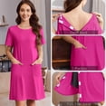 thumbnail image 5 of Pinspark Open Back Hospital Gowns for Women Tear Away Short Sleeve Post Surgery Soft Nightgowns for Elderly Women With Pocket, 5 of 6