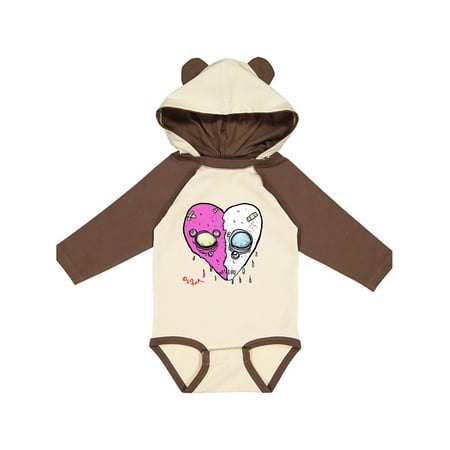 

Inktastic Broken Heart Gift Baby Boy or Baby Girl Long Sleeve Bodysuit