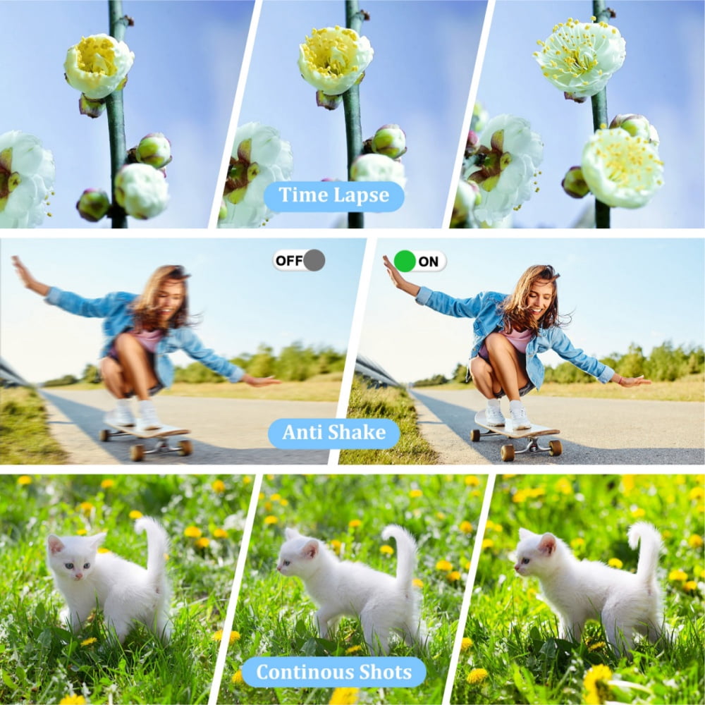 Digital Camera,4K 48 MP Auto Focus Camera Selfie with Front and Rear Dual Lens with 32GB Card and 1 Batteries,16x Digital Zoom,Mini Travel Blog Camera for beginners
