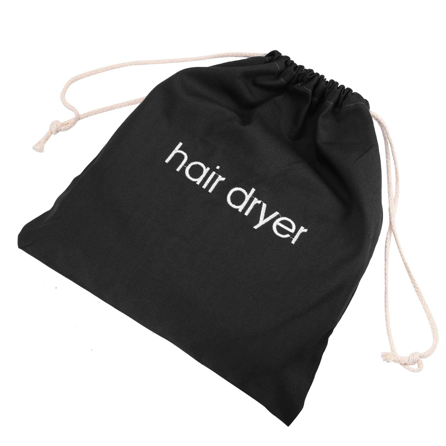 Cotton Hair Dryer Storage Bag Embroidered for Hotel Luggage Travel Hairdryer Bag 