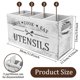 thumbnail image 3 of Soporte de Utensilios de Madera Resistente Organizador de Utensilios de Cocina con 4 Compartimentos y Fondo de Drenaje Organizador de Cubiertos Soporte de Vaso Organizador de Cubiertos para Utensilio, 3 of 11