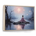 thumbnail image 2 of Designart "Buddhist Serenity Grey Buddhism" Spiritual Floater Framed Wall Decor, 2 of 7
