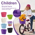 thumbnail image 2 of Basket for Bike, Bicycle Basket Front, Wicker Storage Basket, 11X9 In, Purple, Adult Cycling, 1 Pc, 2 of 6