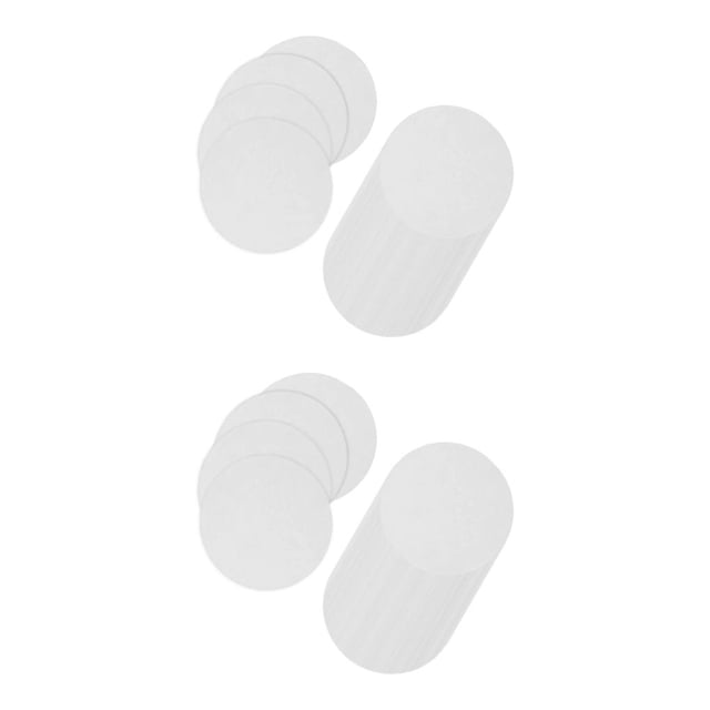 Riwesomey 100 Uds. Papel de fusión de vidrio para horno microondas, papel de fibra cerámica, artesanía redonda blanco 2Conjunto