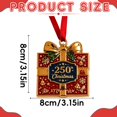 thumbnail image 3 of Christmas Ornaments,250 Anniversary Usa Merchandise,Vintage Christmas Tree Decorations,Personalized 250 Ornament Patriotic Christmas Ornaments,Hanging Decorations With 250 Design 3.15 Inch, 3 of 7