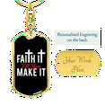 thumbnail image 3 of Till You Make It Stainless Steel or 18k Gold Premium Swivel Dog Tag Keychain, 3 of 10
