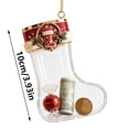 thumbnail image 2 of LEFXSMR Transparent Christmas Stockings, 3.93" Embossed Hanging Christmas Stocking, Stockings Christmas Decorations for Party Supplies Kids Gifts, 2 of 7
