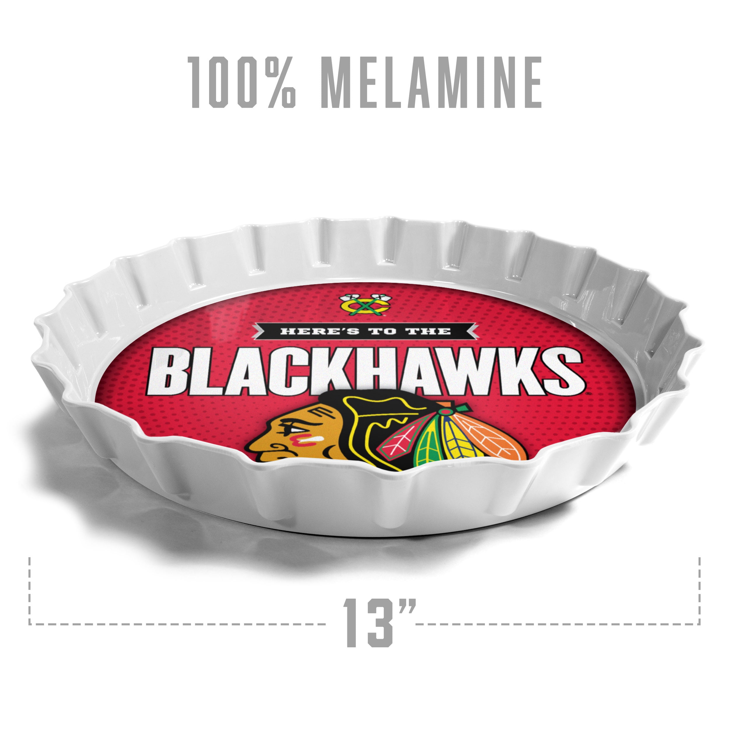 YouTheFan NHL Chicago Blackhawks Bottle Cap Serving Tray
