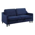 thumbnail image 5 of Lexicon Adelia Velvet Upholstered Convertible Studio Sofa in Navy, 5 of 9